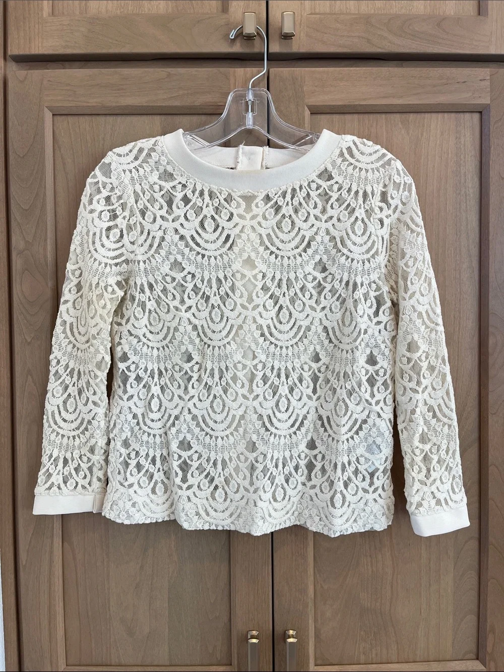 Banana Republic Cream Lace Top